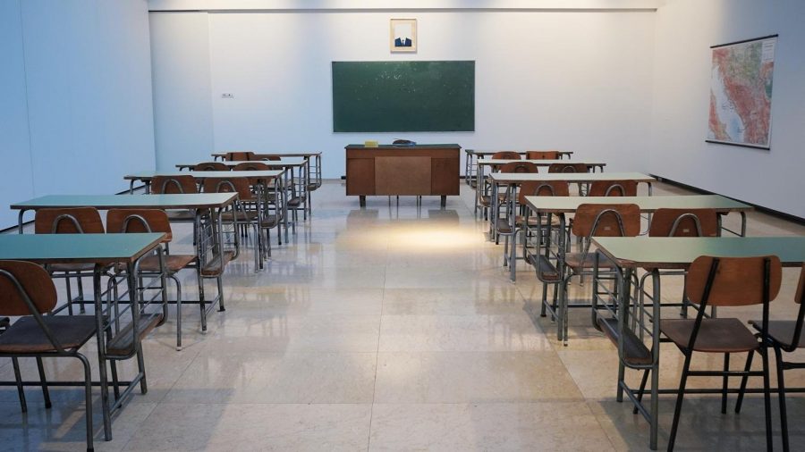 Empty classroom.