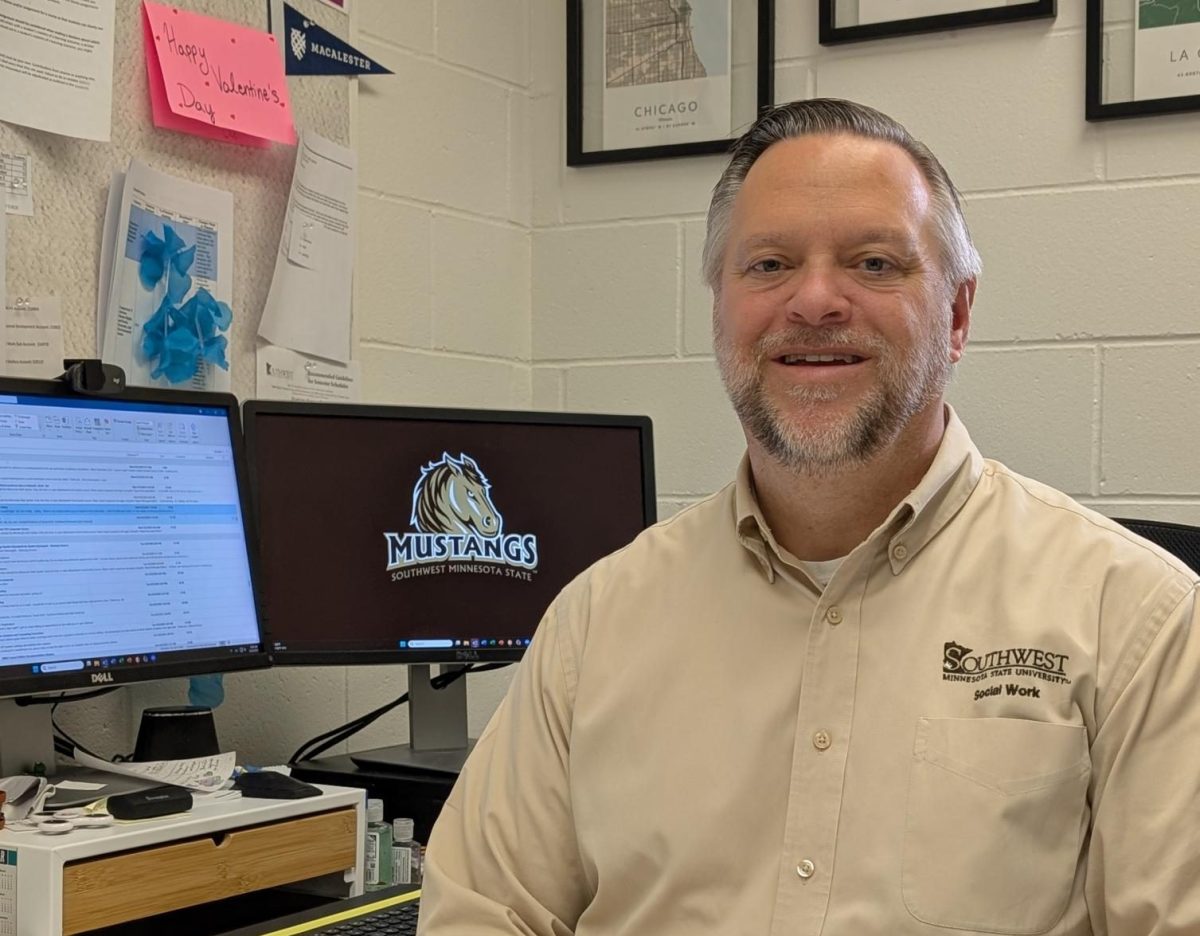 Jim Smalley working at his desk.