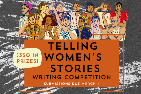 Telling Women's Stories Callout Heading Graphic Designed by Julie Walker