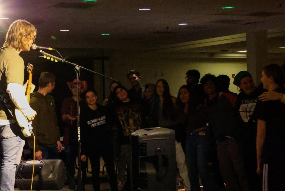 Strayhouse Preforming in front of the SMSU crowd
